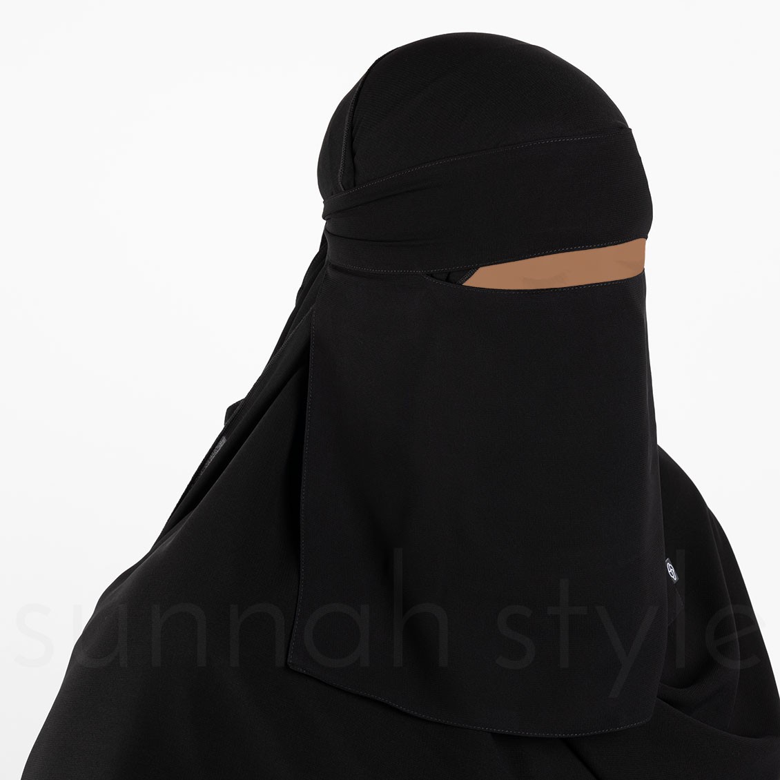 Sunnah Style Short One Layer Niqab Black